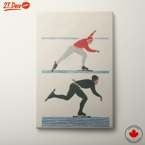 Dynamic Speed Skating Illustration