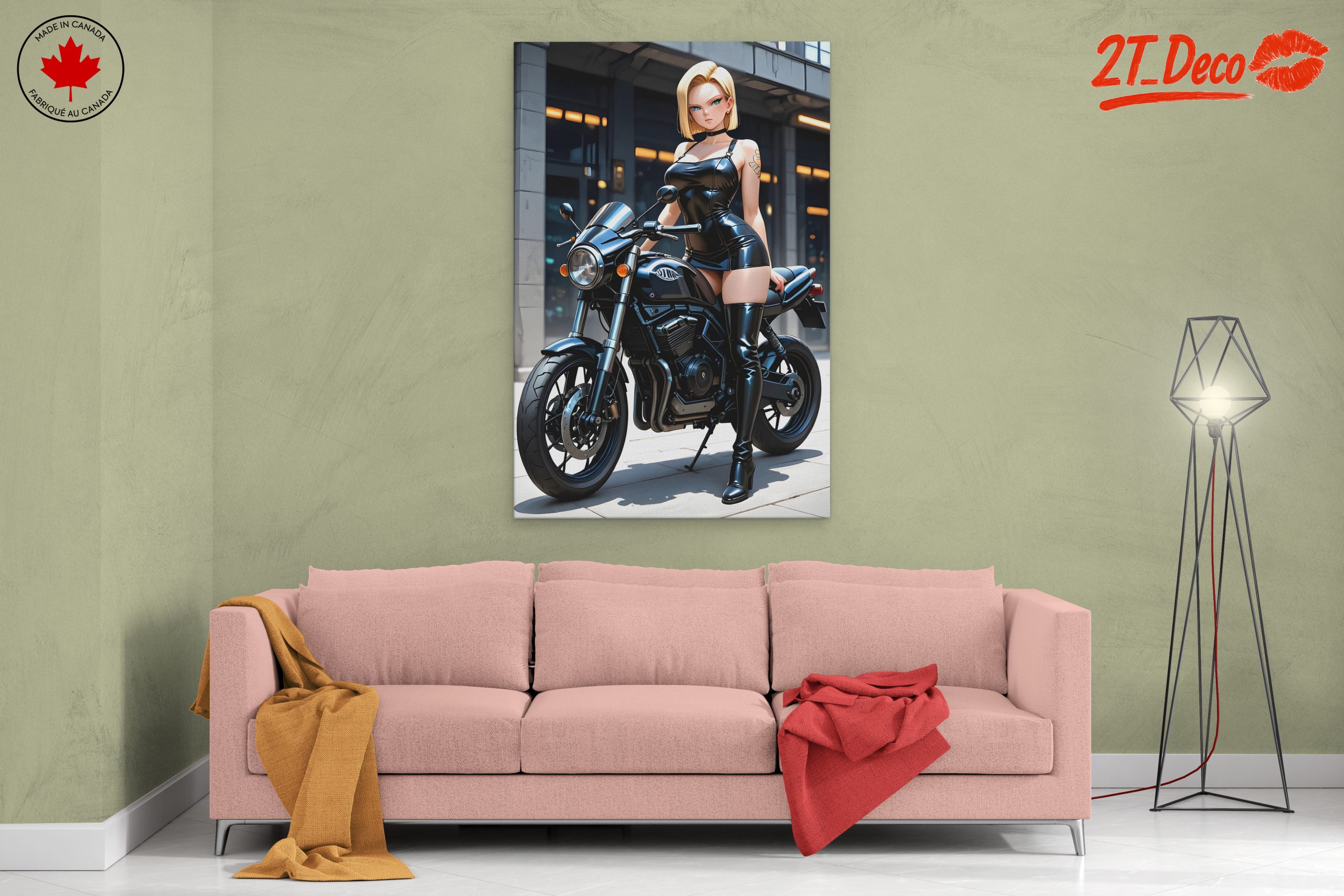 Dynamic Anime Character on Motorcycle - Image 2