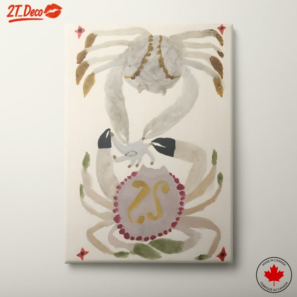 Abstract Crab Art with Colorful Patterns