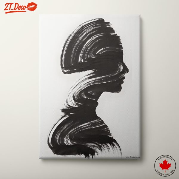 Abstract Black and White Portrait Art