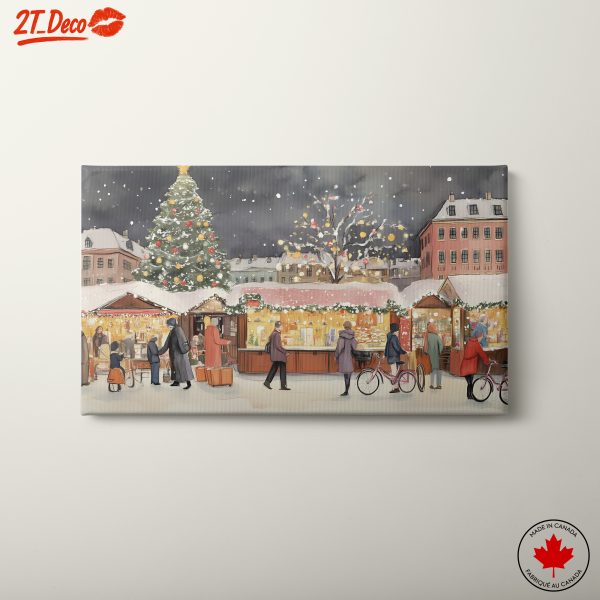 Charming Holiday Market Art Scene