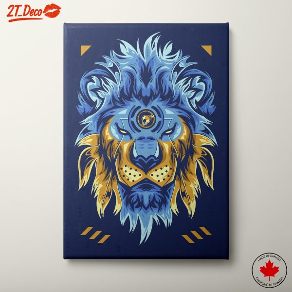 Stylized Lion Art for Trendy Home Decor