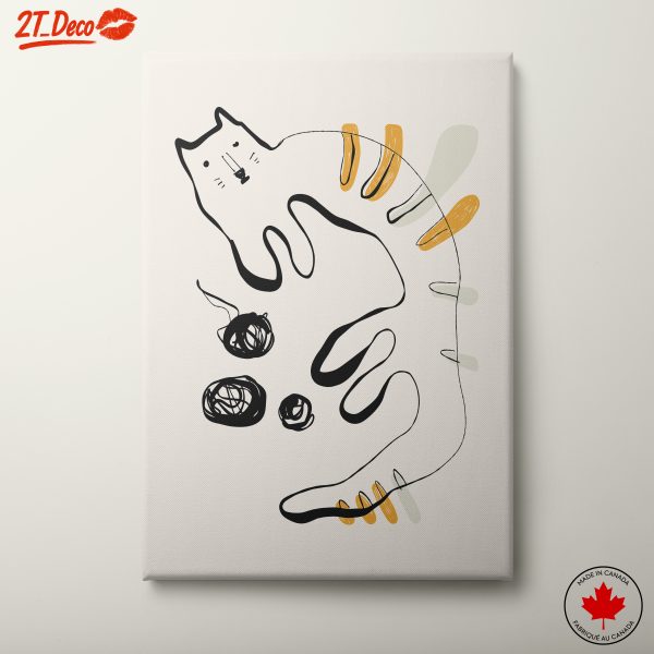 Charming Cat Illustration in Minimalist Style