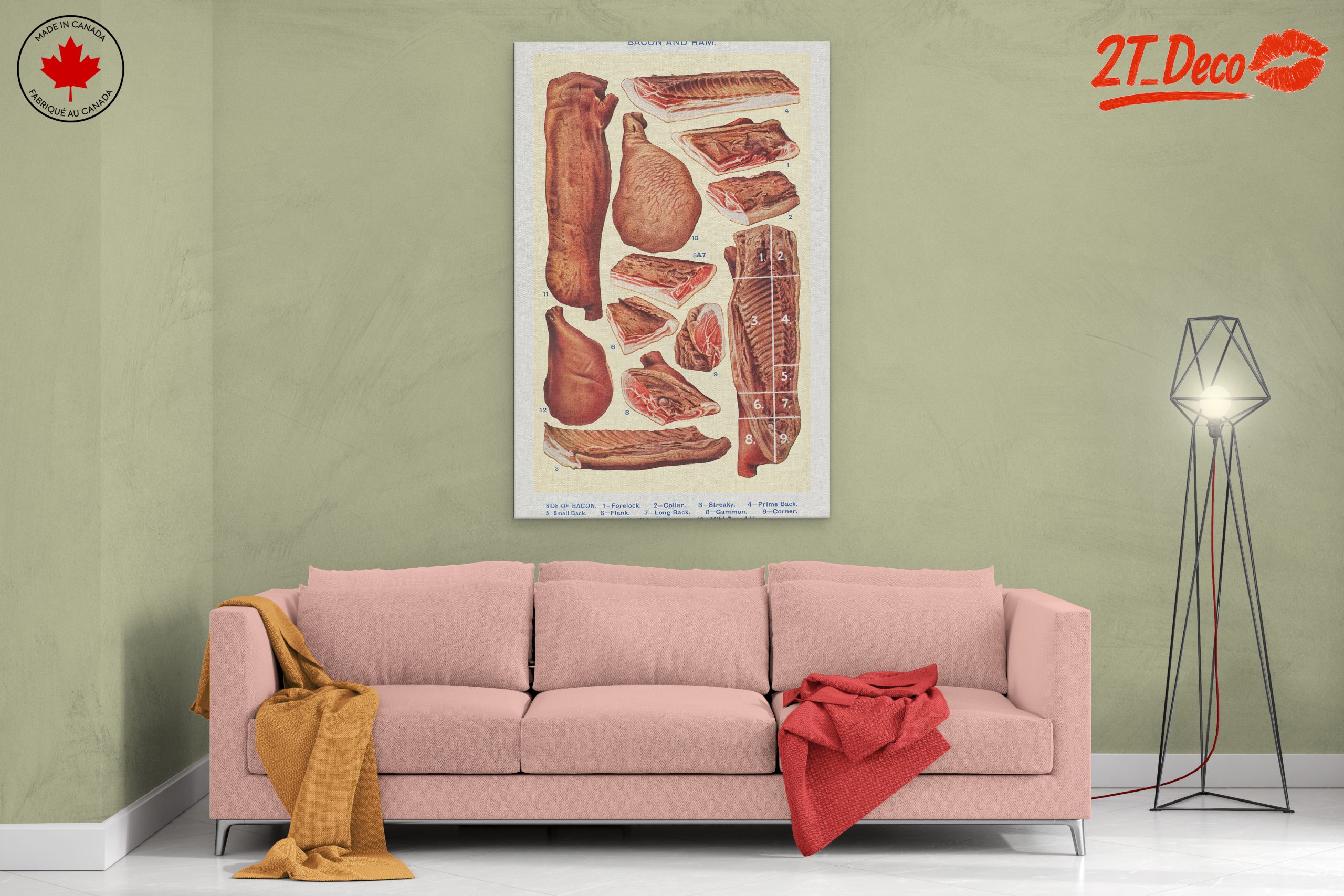 Artistic Representation of Bacon and Ham Cuts - Image 2