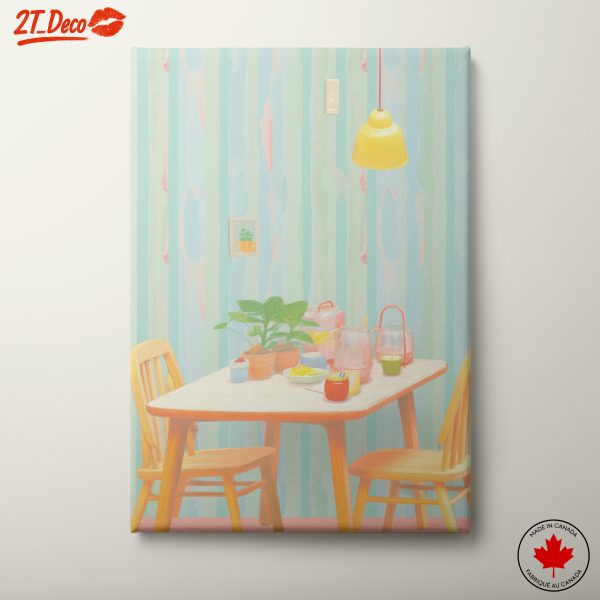Cozy Dining Table with Colorful Decor