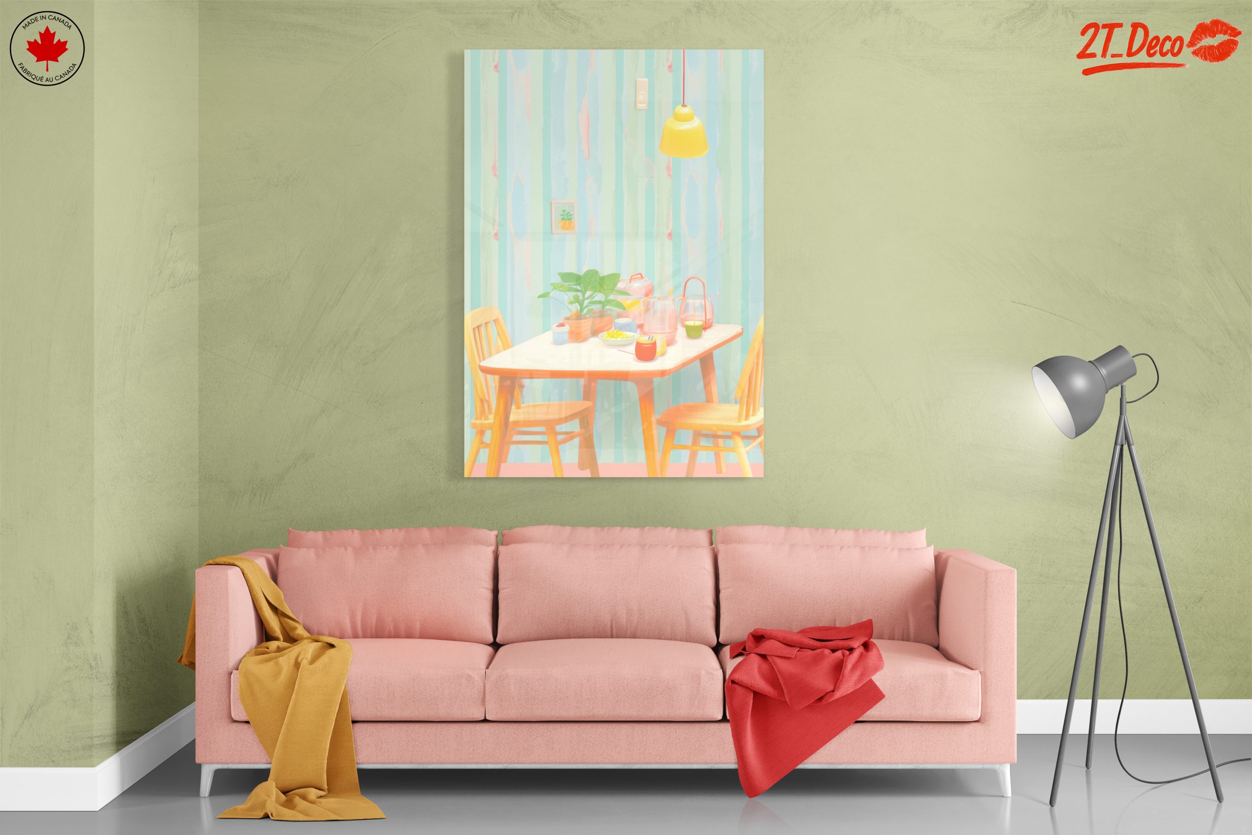 Cozy Dining Table with Colorful Decor - Image 7