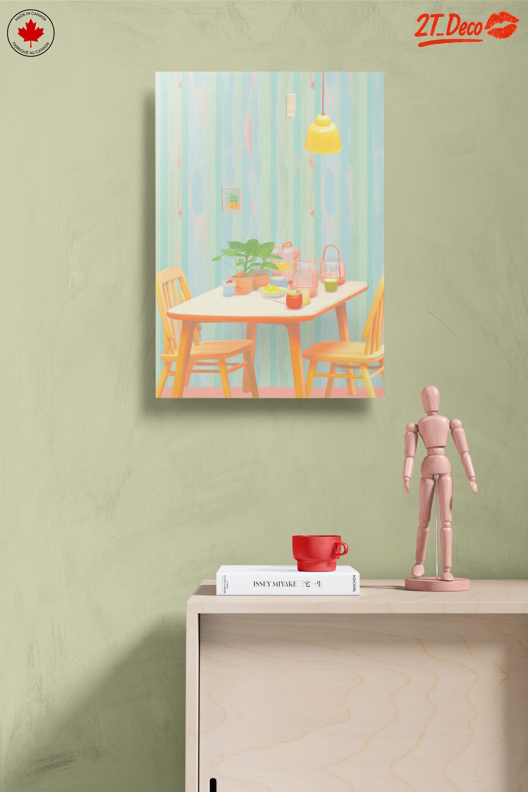 Cozy Dining Table with Colorful Decor - Image 14
