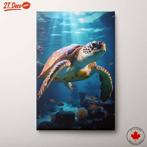 Vibrant Turtle Underwater Scene