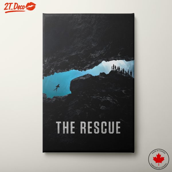 Dramatic Cave Rescue Adventure Art
