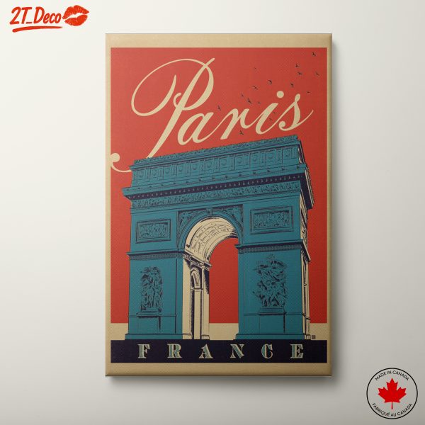 Vintage Paris Arc de Triomphe Art