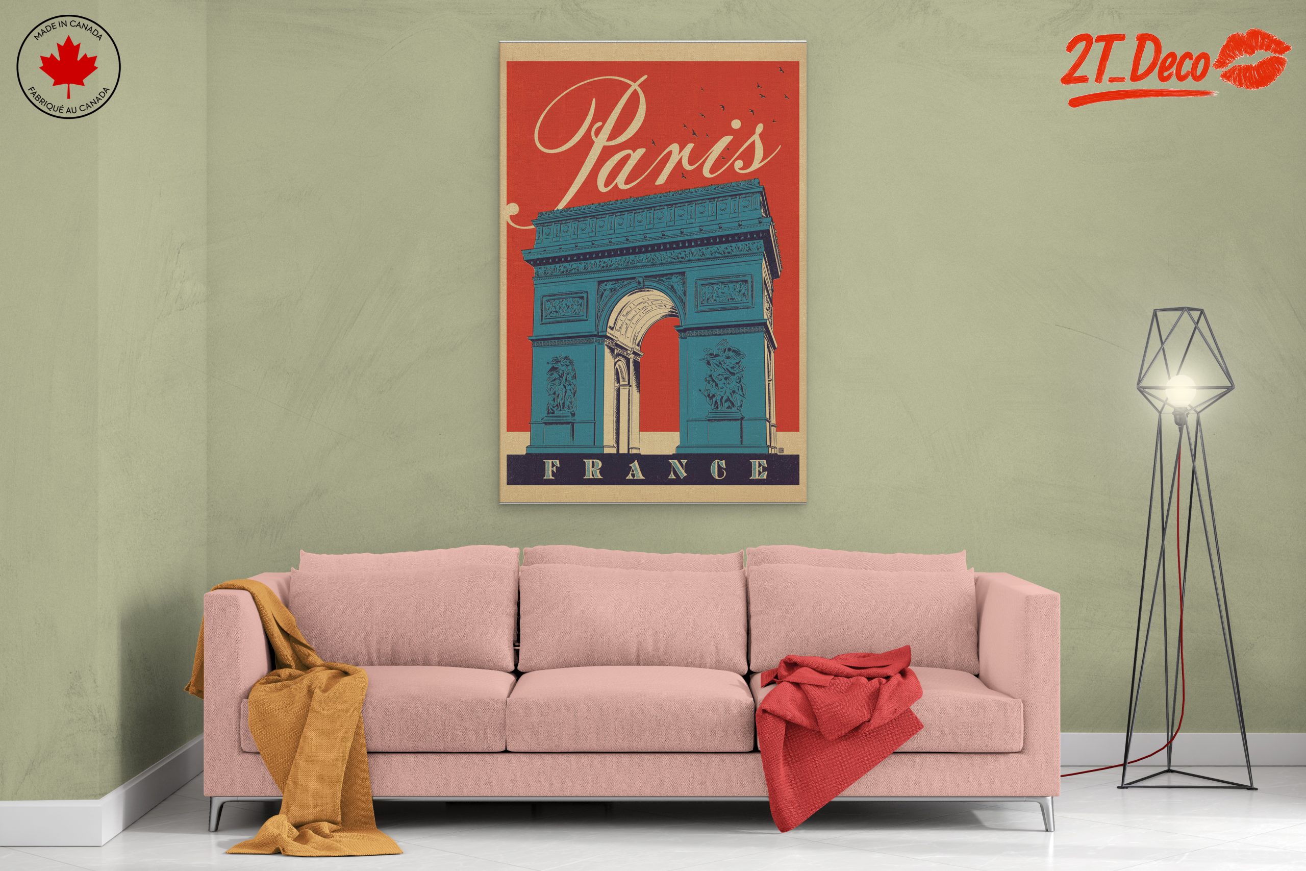 Vintage Paris Arc de Triomphe Art - Image 2