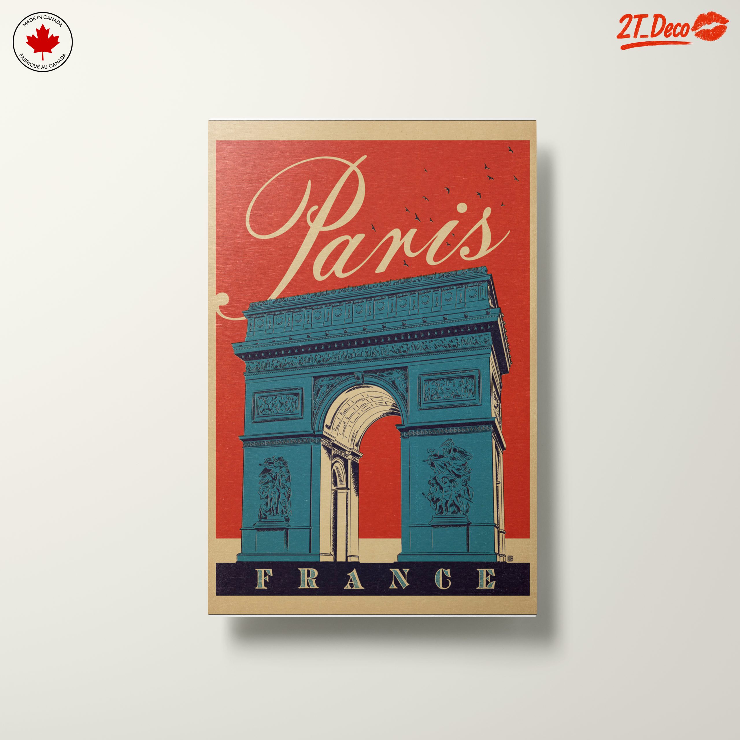 Vintage Paris Arc de Triomphe Art - Image 10