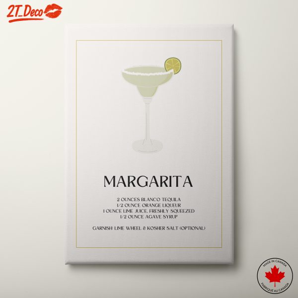 Margarita Recipe Vintage Art