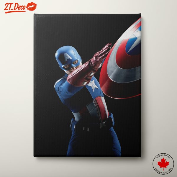 Captain America Action Pose Wall Art