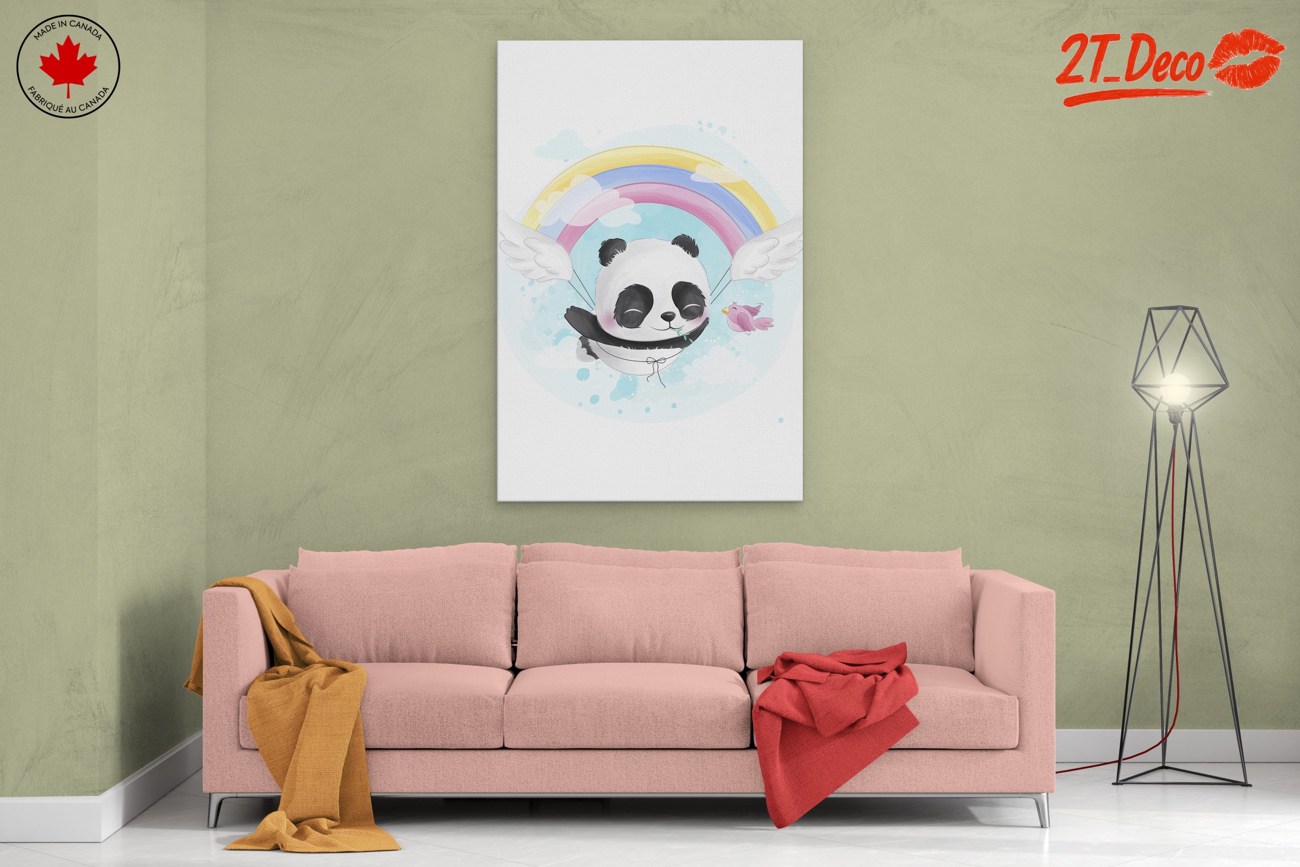Cute Panda with Rainbow and Wings - Image 2