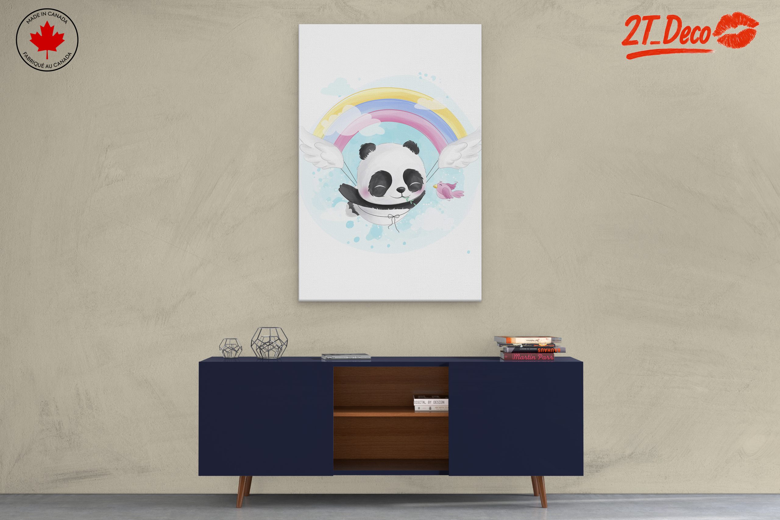 Cute Panda with Rainbow and Wings - Image 3