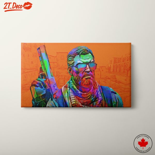 Vibrant Character Portrait in Bold Colors
