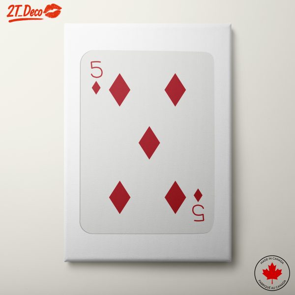 Five of Diamonds Playing Card Art