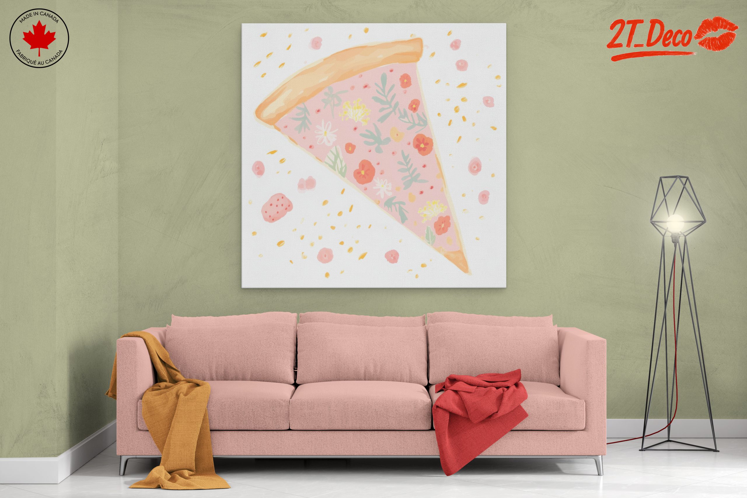 Floral Pizza Slice Artwork - Image 2