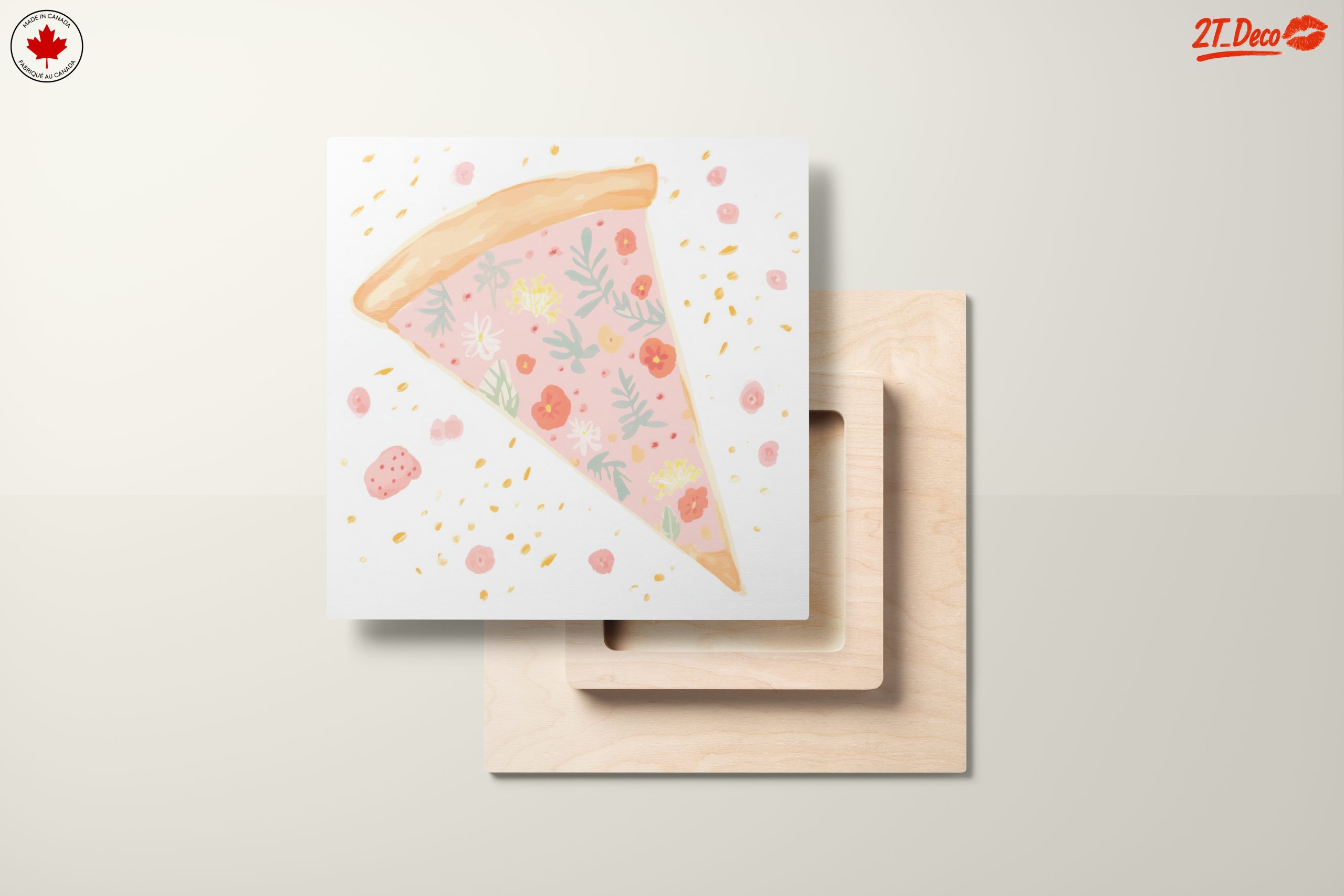 Floral Pizza Slice Artwork - Image 11