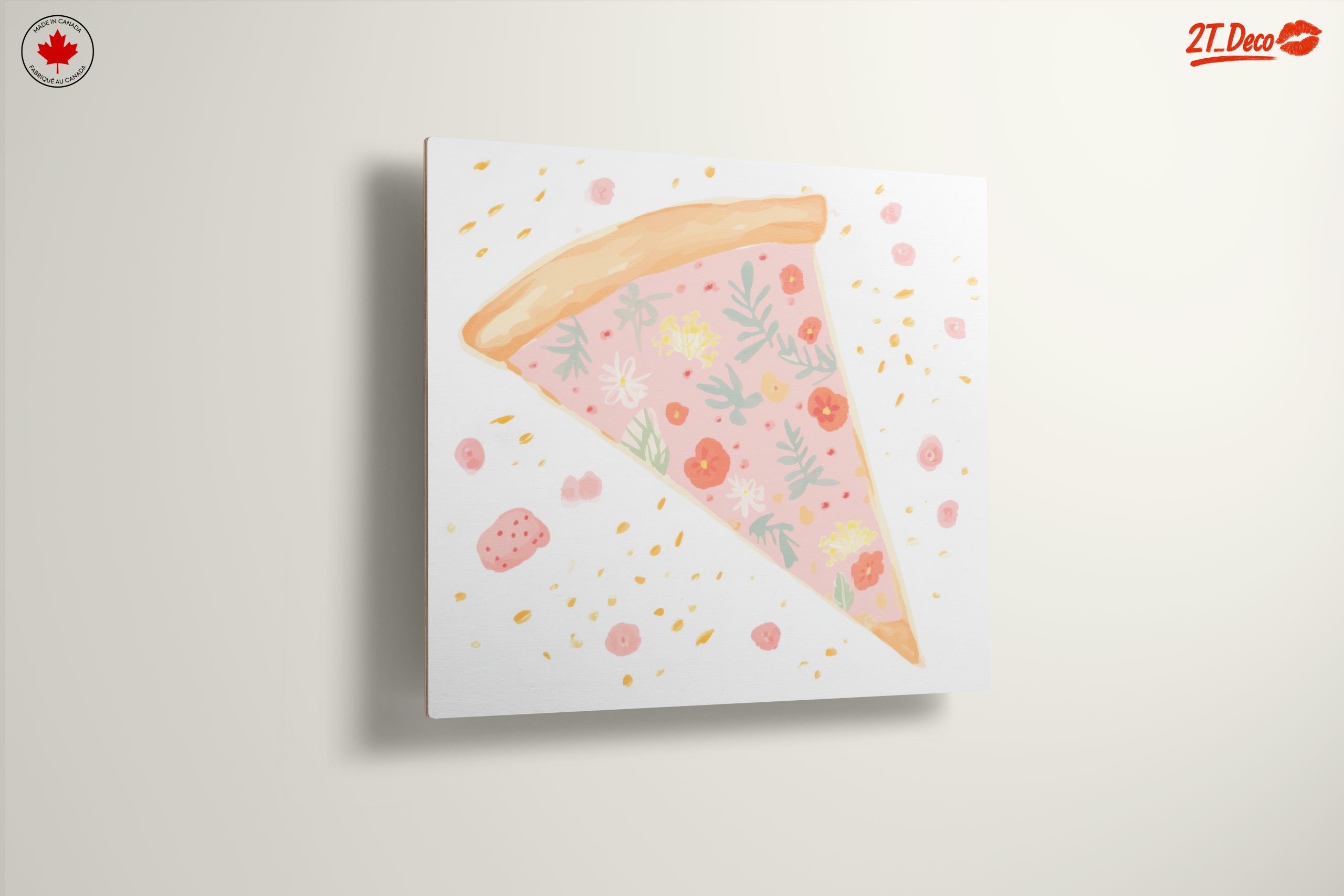 Floral Pizza Slice Artwork - Image 13