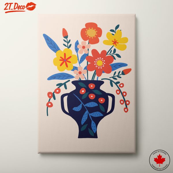 Vibrant Floral Arrangement in Decorative Vase