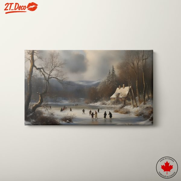 Winter Landscape with Ice Skaters