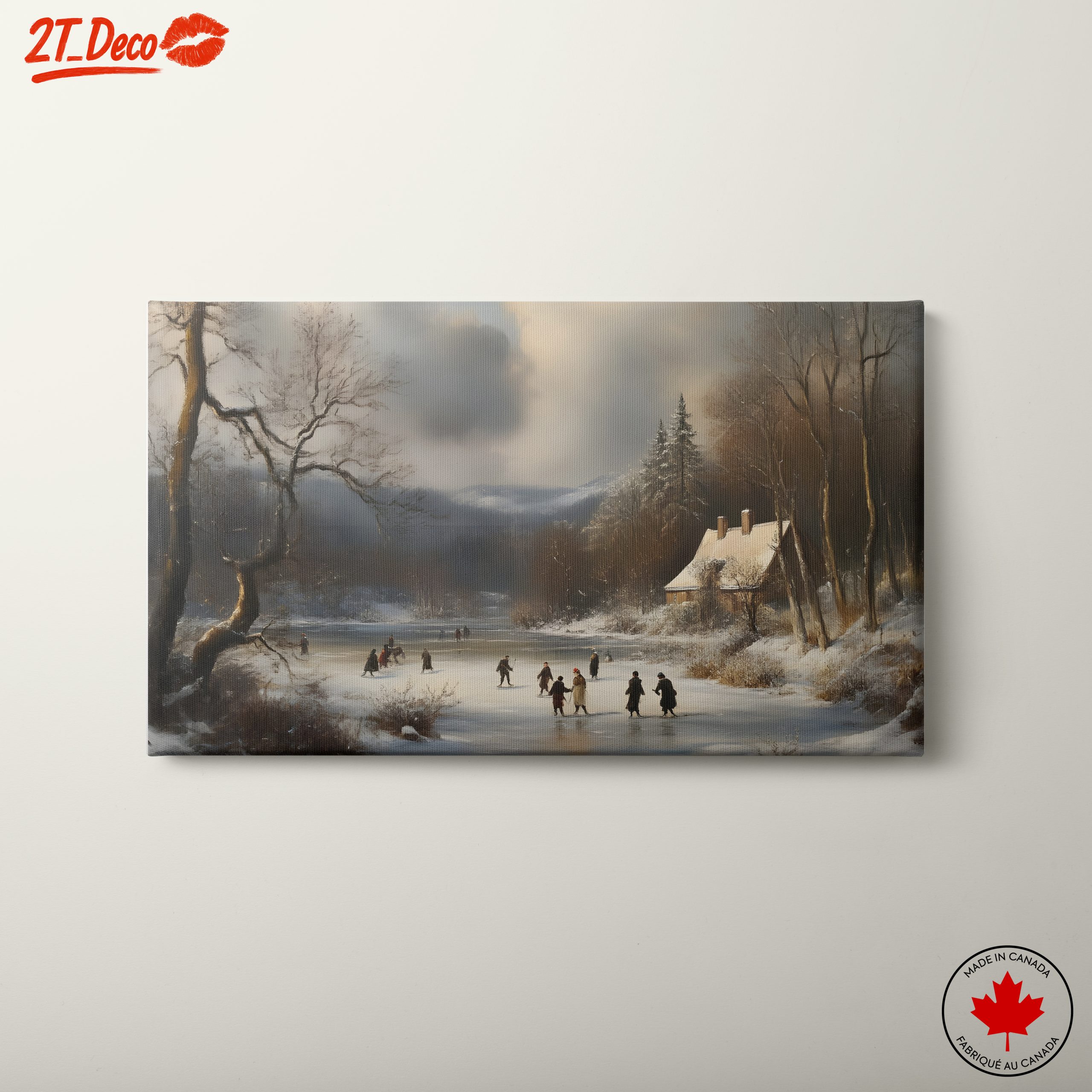 Winter Landscape with Ice Skaters