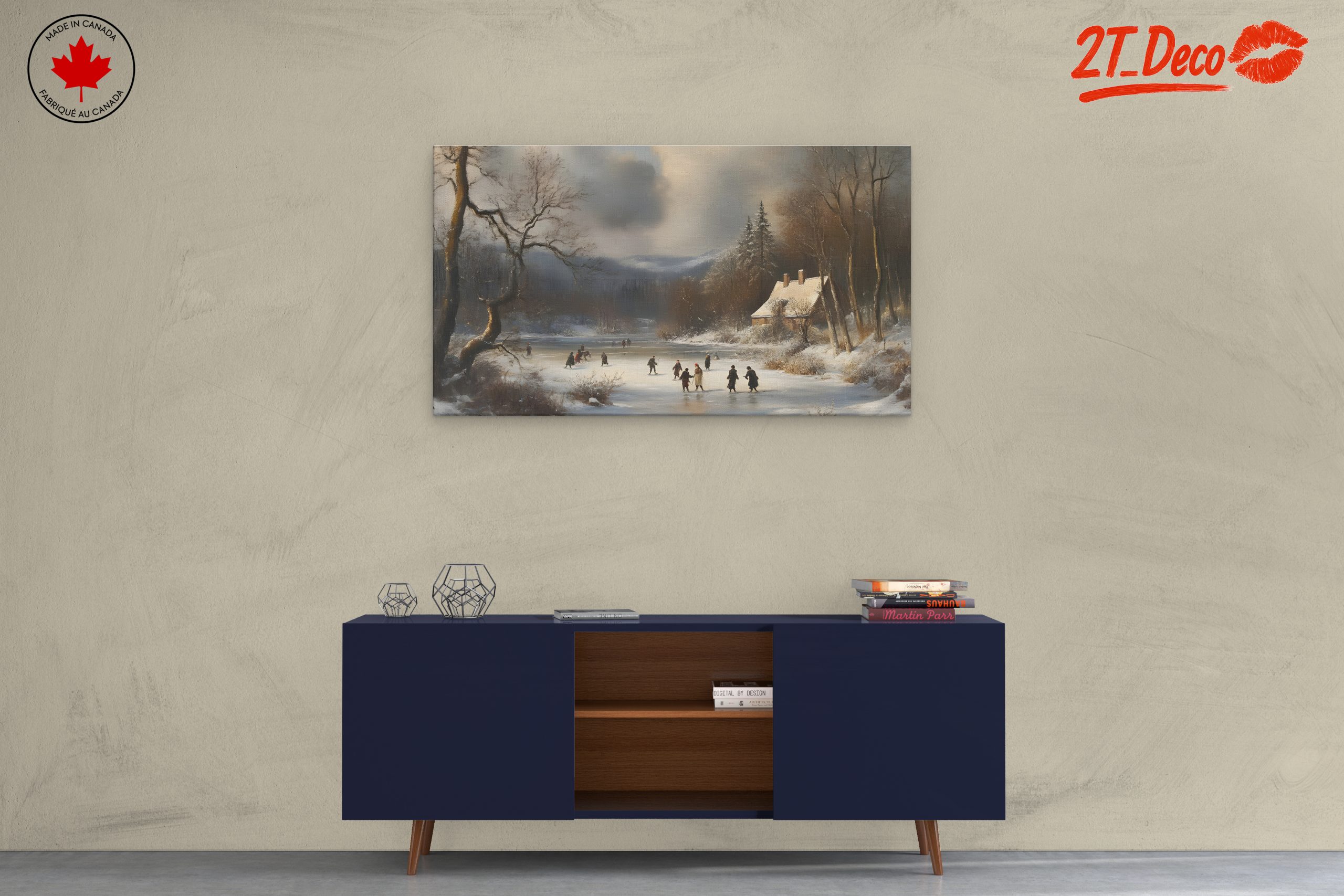 Winter Landscape with Ice Skaters - Image 3
