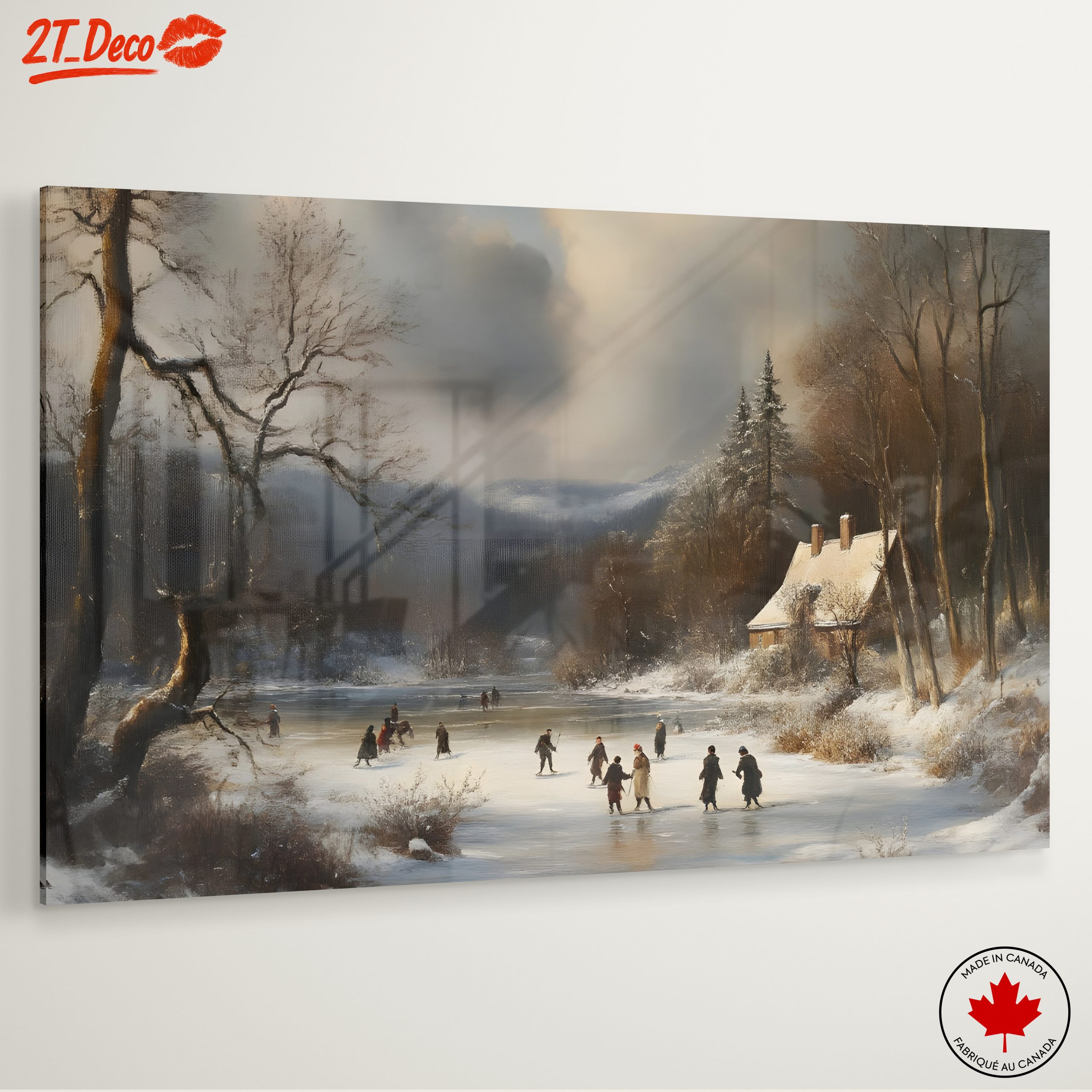 Winter Landscape with Ice Skaters - Image 6