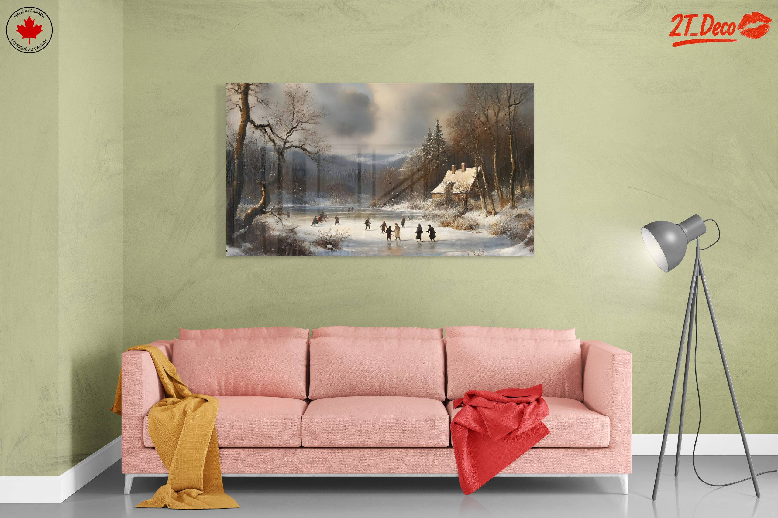 Winter Landscape with Ice Skaters - Image 7