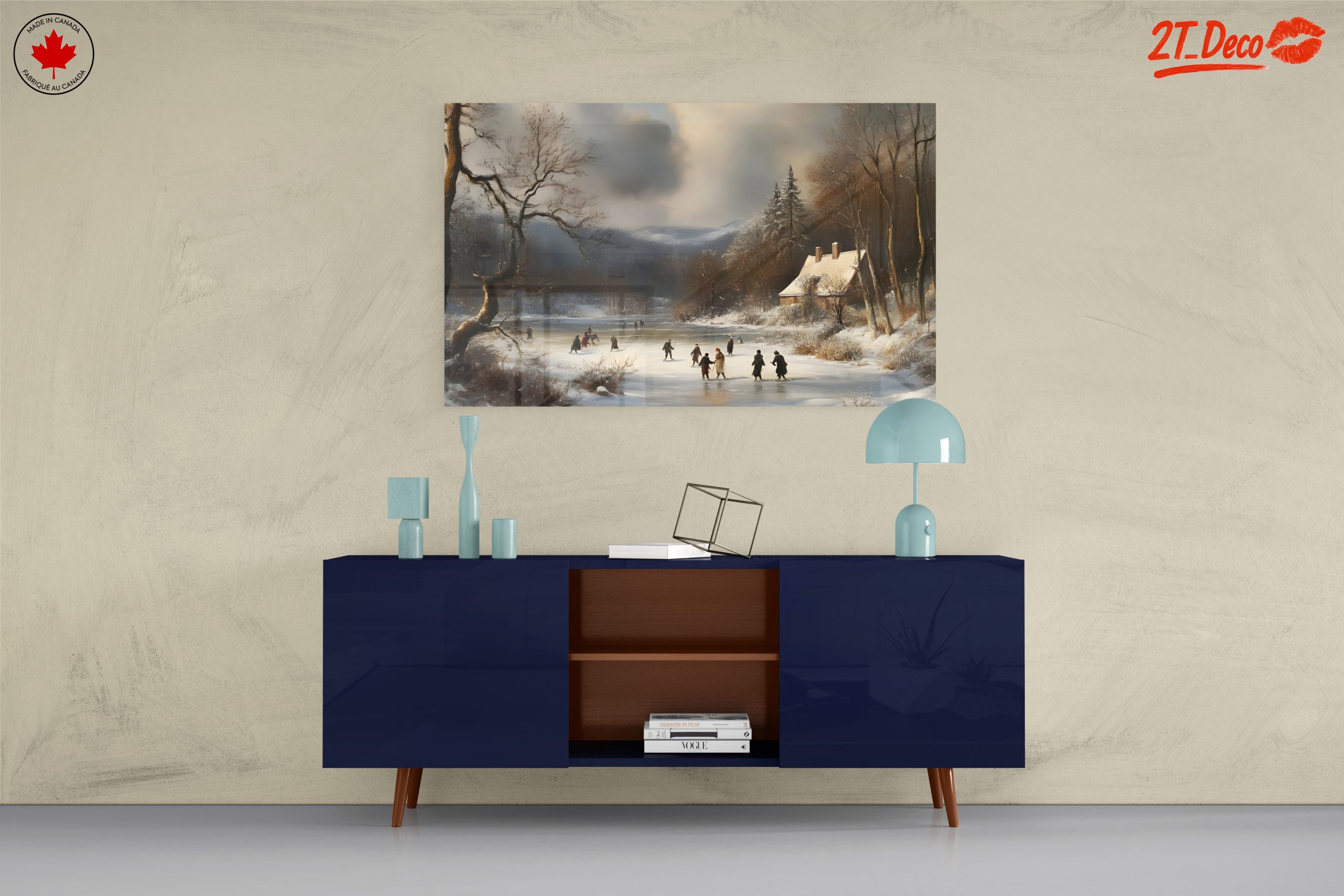 Winter Landscape with Ice Skaters - Image 8