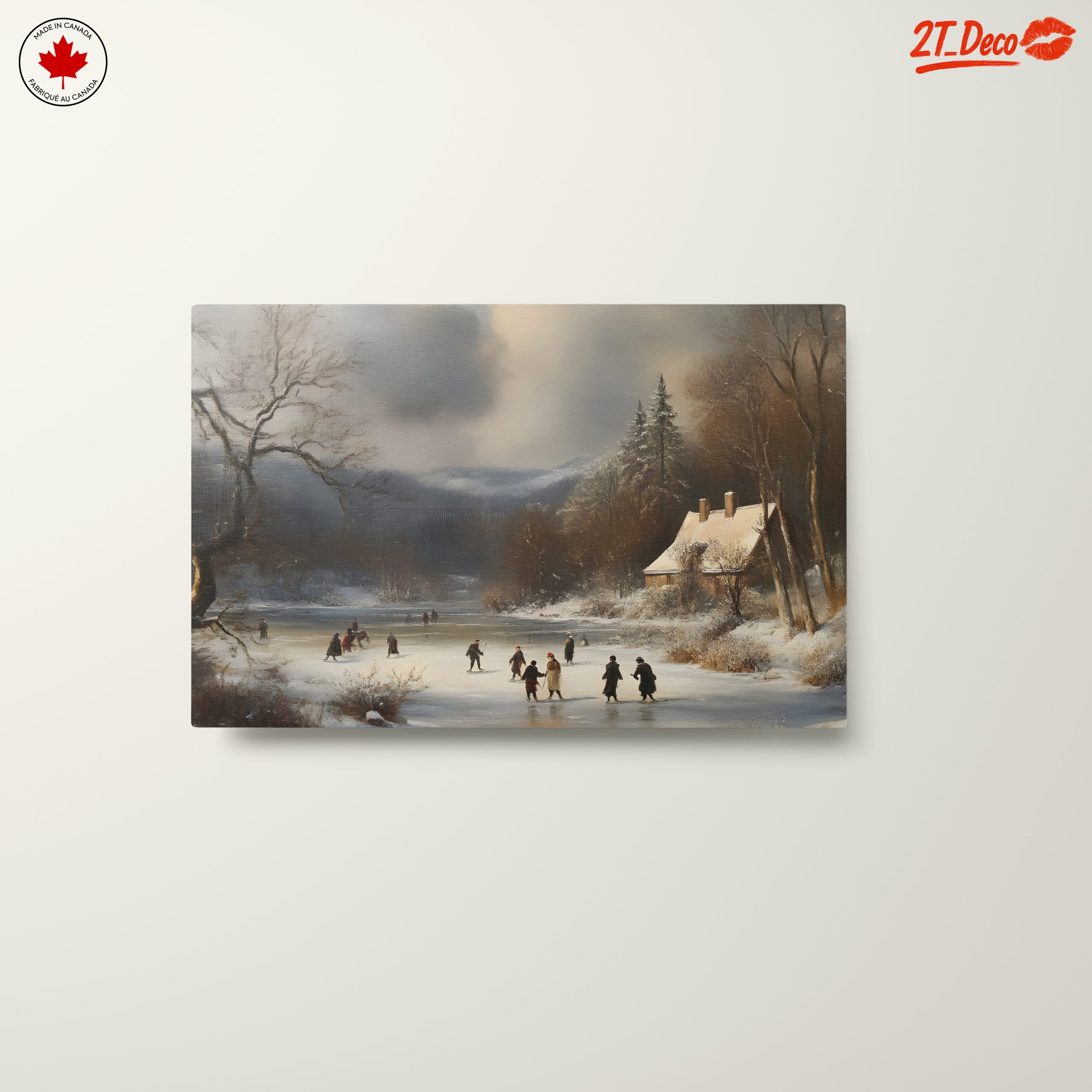 Winter Landscape with Ice Skaters - Image 10