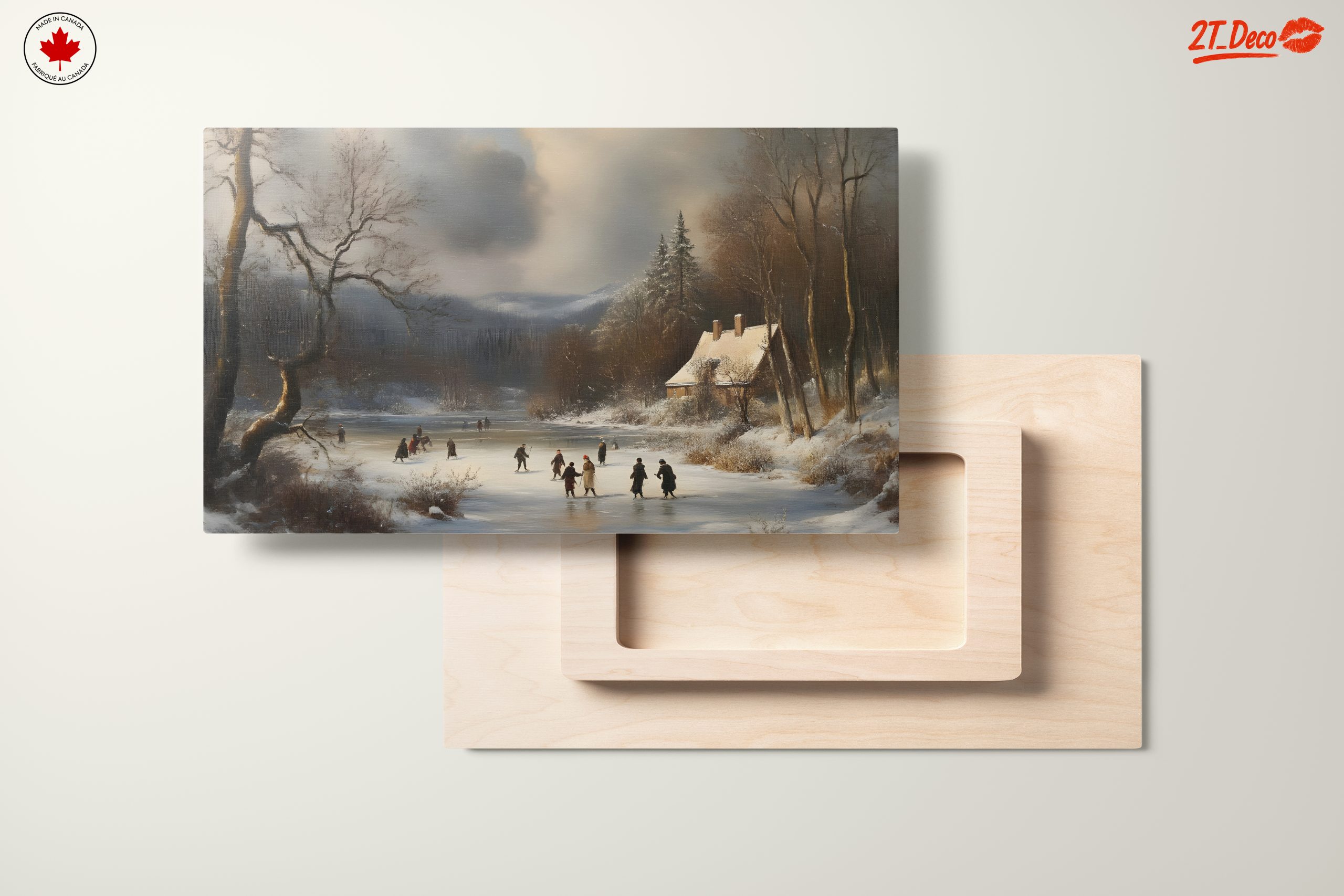 Winter Landscape with Ice Skaters - Image 11