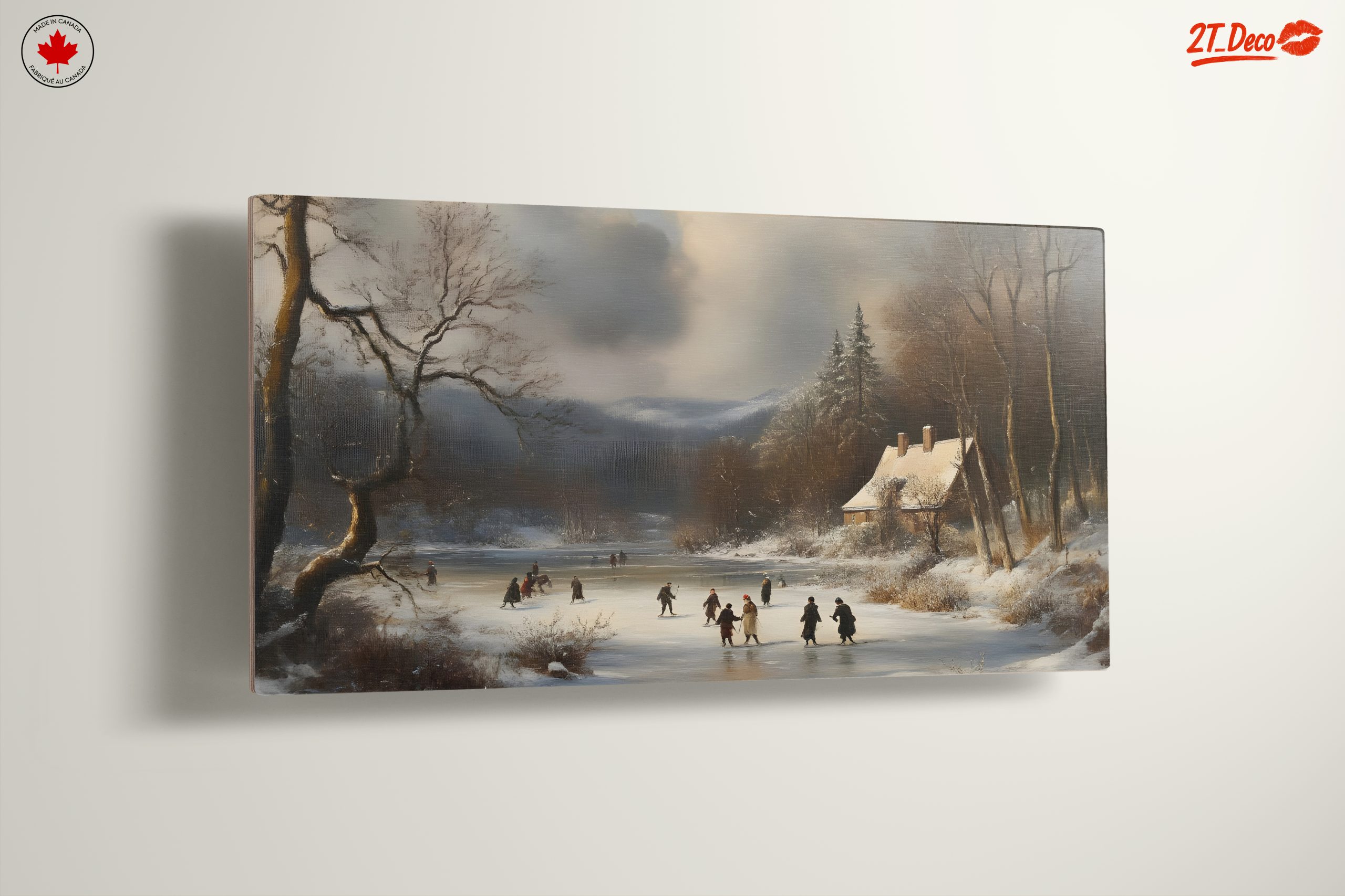 Winter Landscape with Ice Skaters - Image 13
