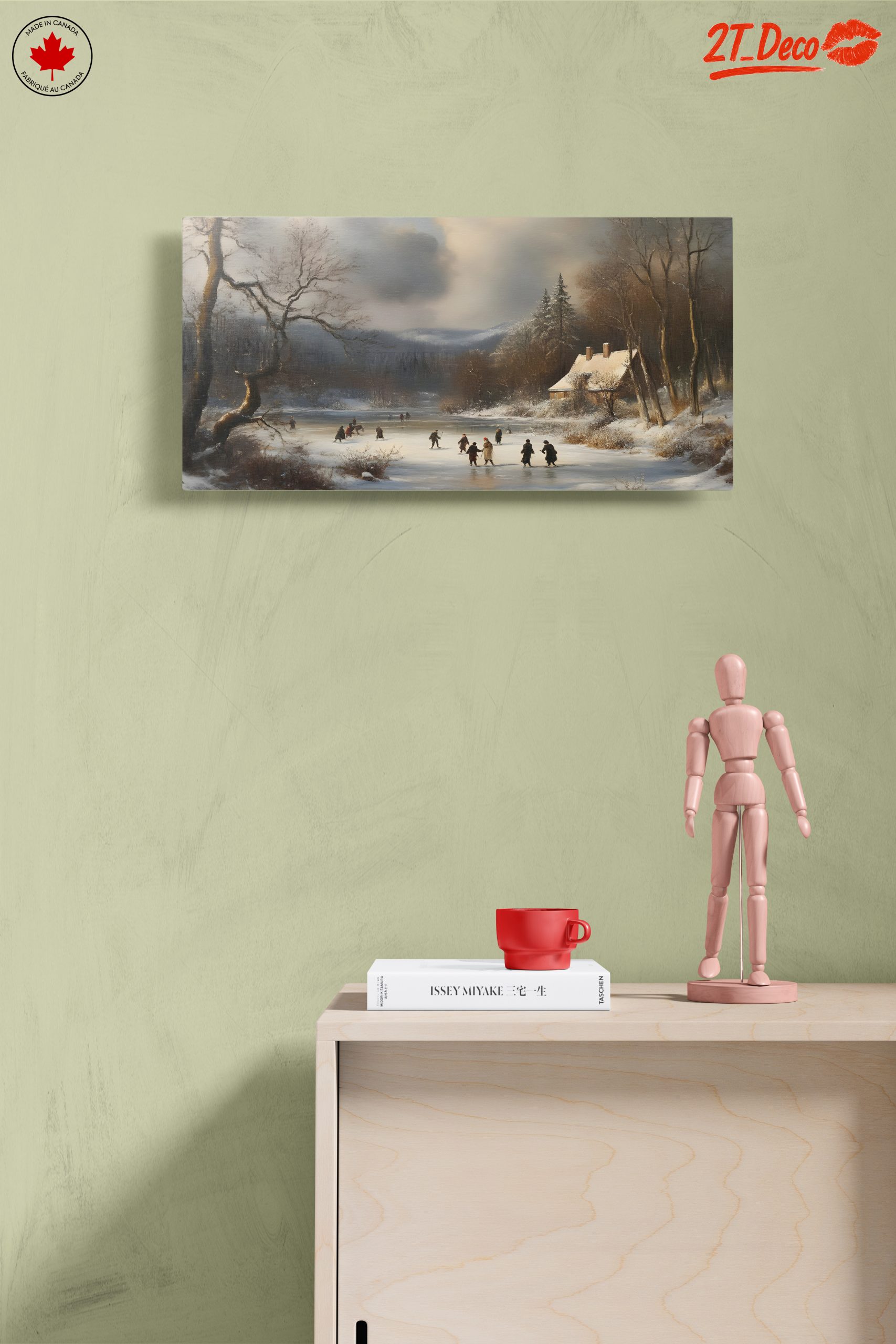 Winter Landscape with Ice Skaters - Image 14