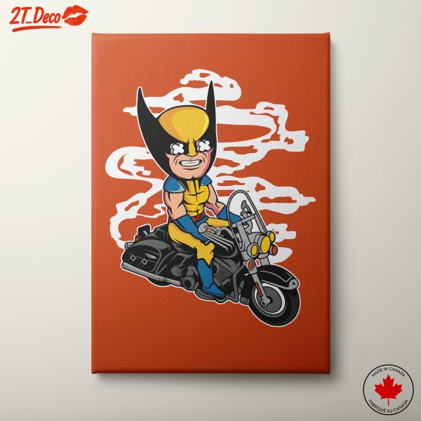 Wolverine Riding Motorcycle Comic Art