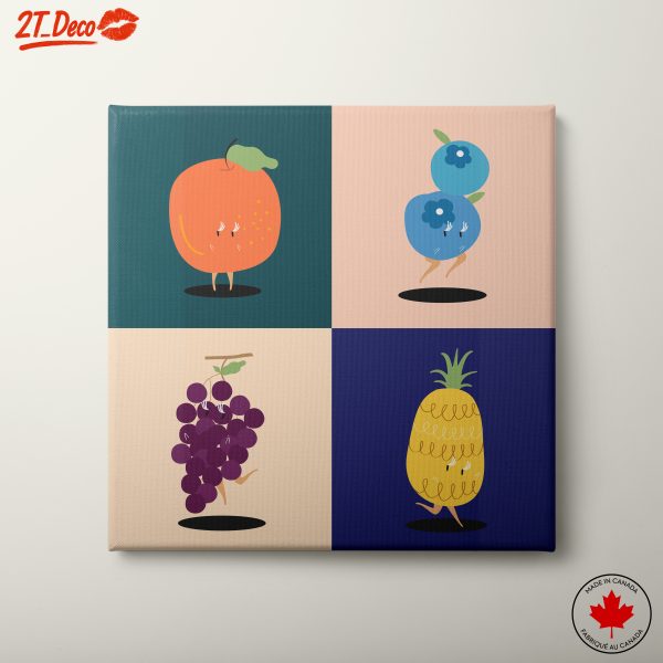 Colorful Cartoon Fruits Illustration