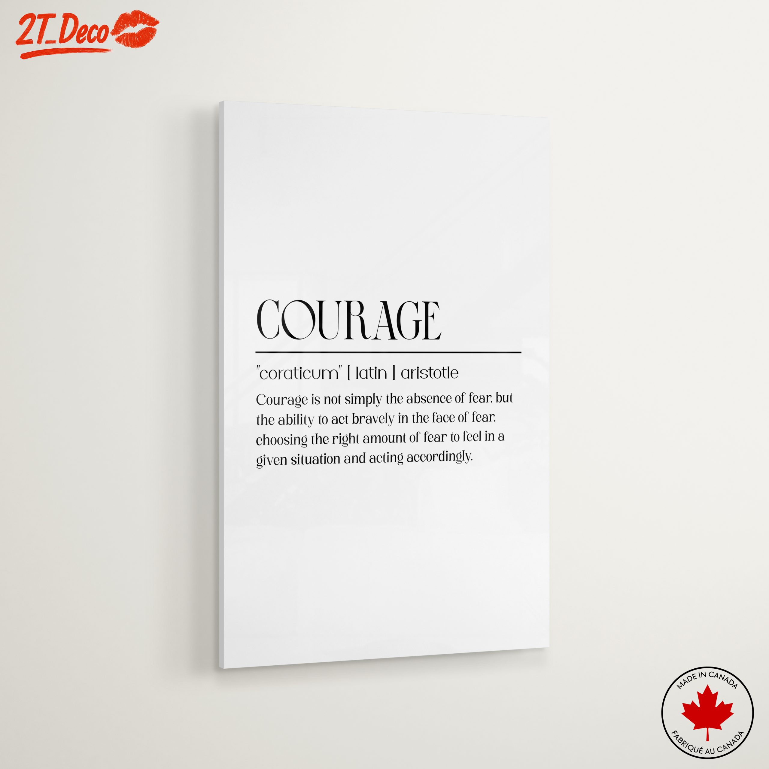 Courage Inspirational Typography Art - Image 6