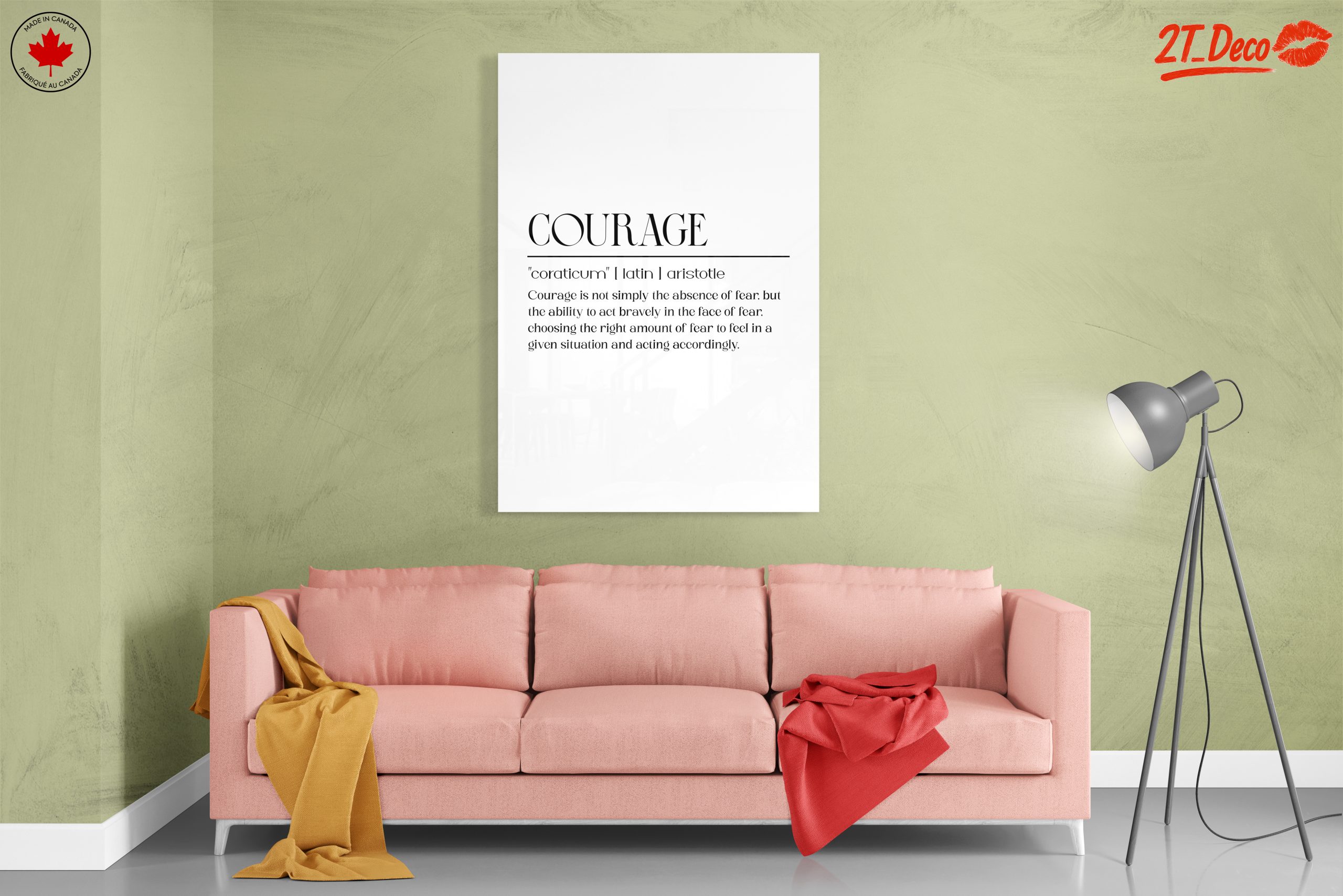 Courage Inspirational Typography Art - Image 7