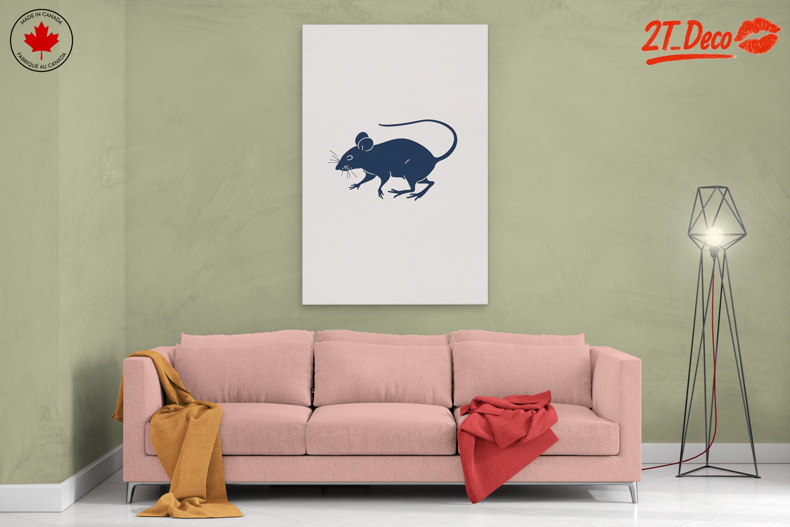Stylized Cute Mouse Art for Playful Decor - Image 2