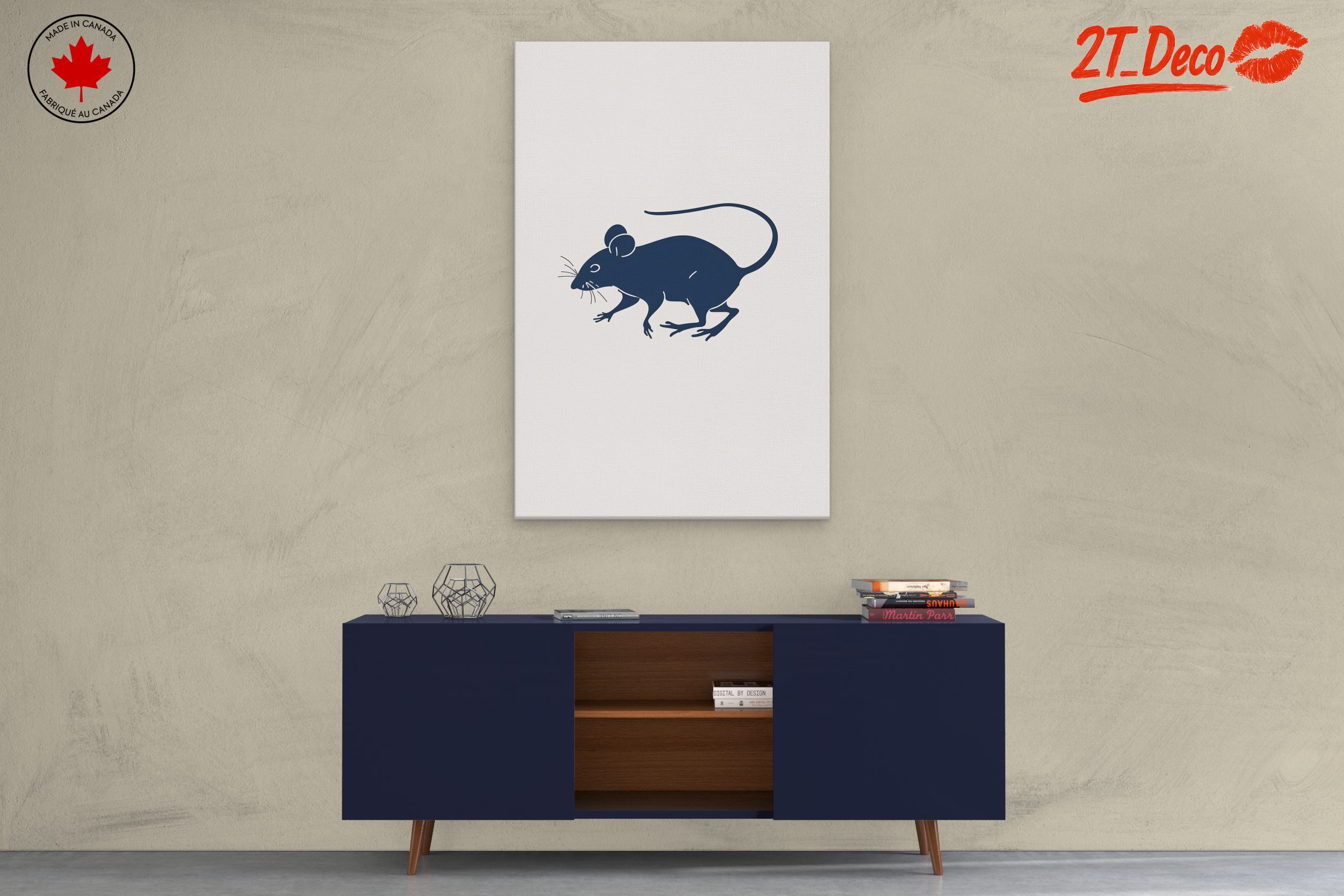 Stylized Cute Mouse Art for Playful Decor - Image 3
