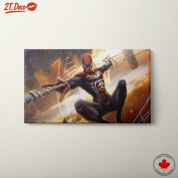 Dynamic Spider-Man Art in Urban Setting