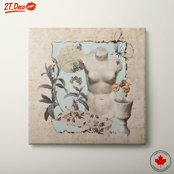 Stylized Contemporary Portrait with Floral Elements