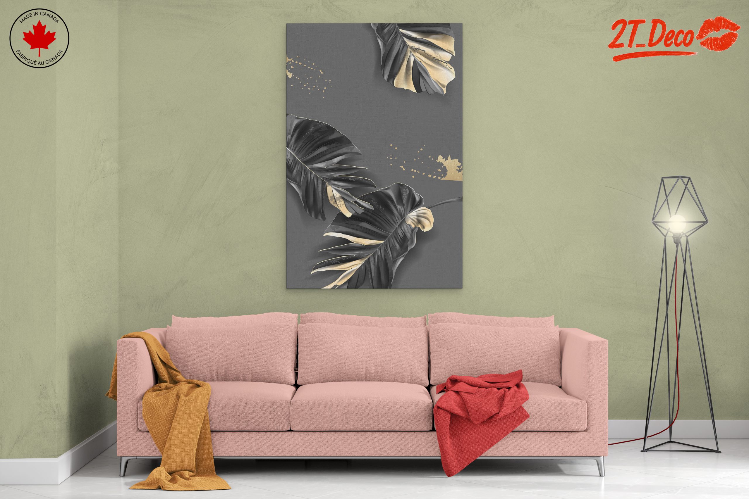 Stylized Botanical Abstract Leaves - Image 2
