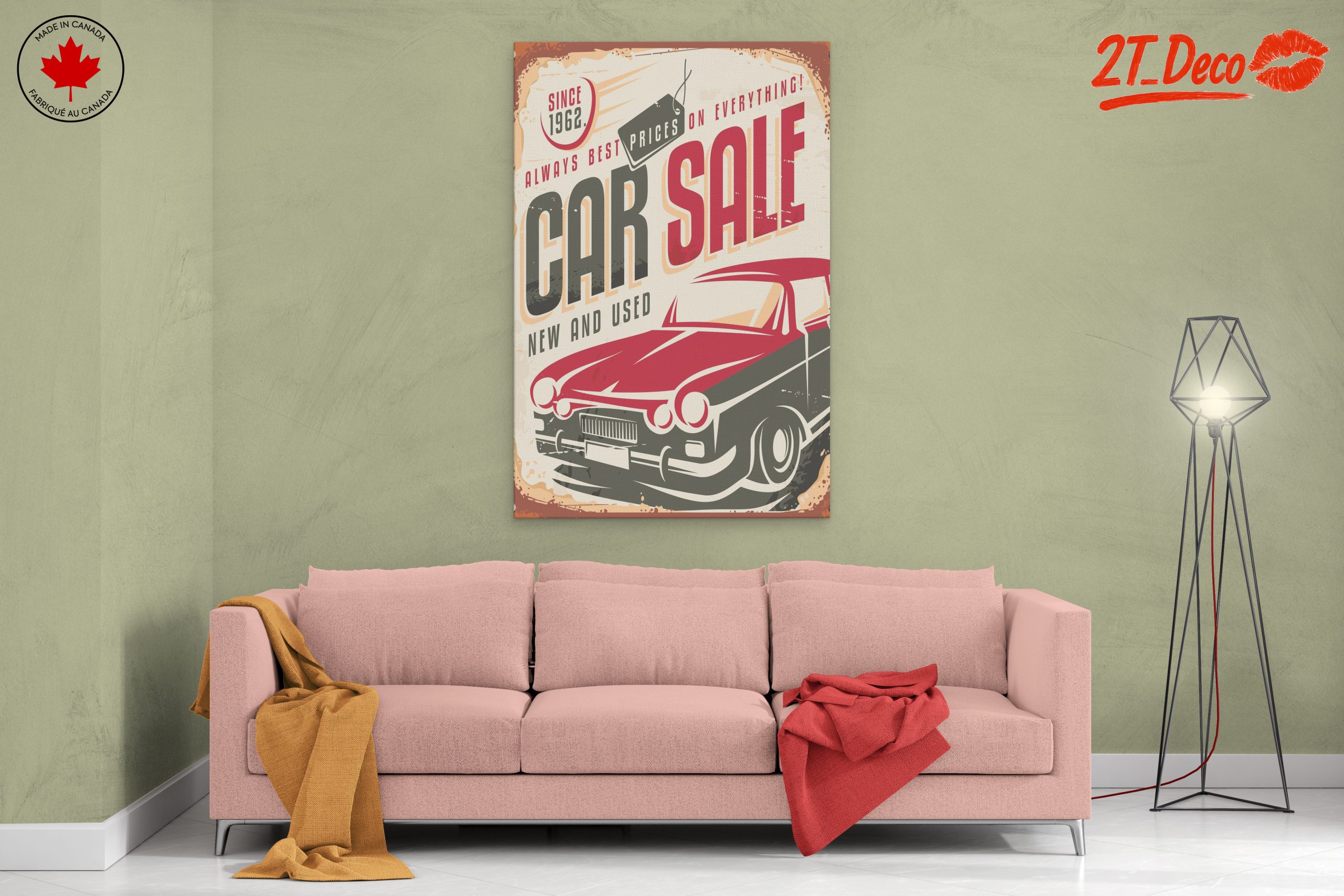 Retro Vintage Car Sale Advertisement Art - Image 2