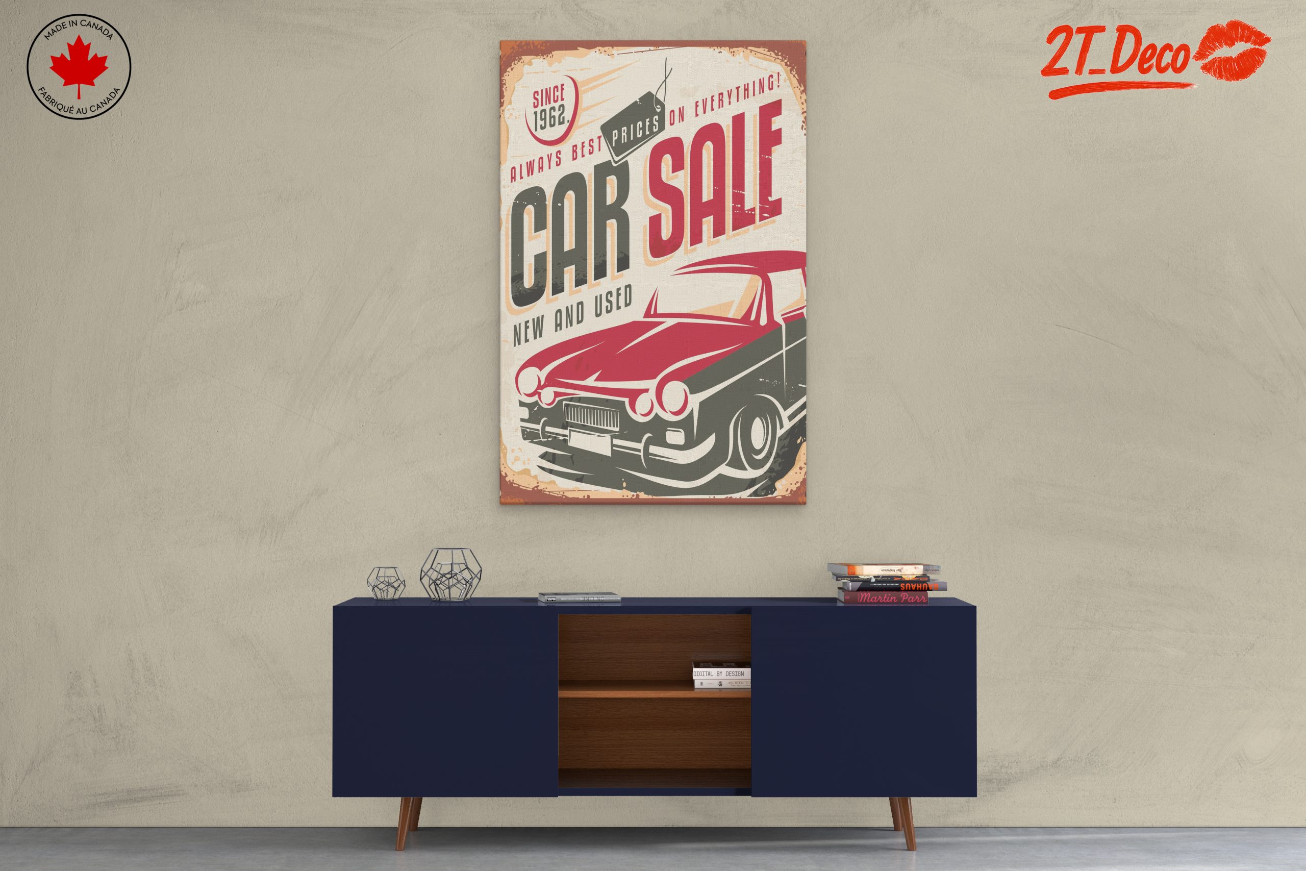 Retro Vintage Car Sale Advertisement Art - Image 3