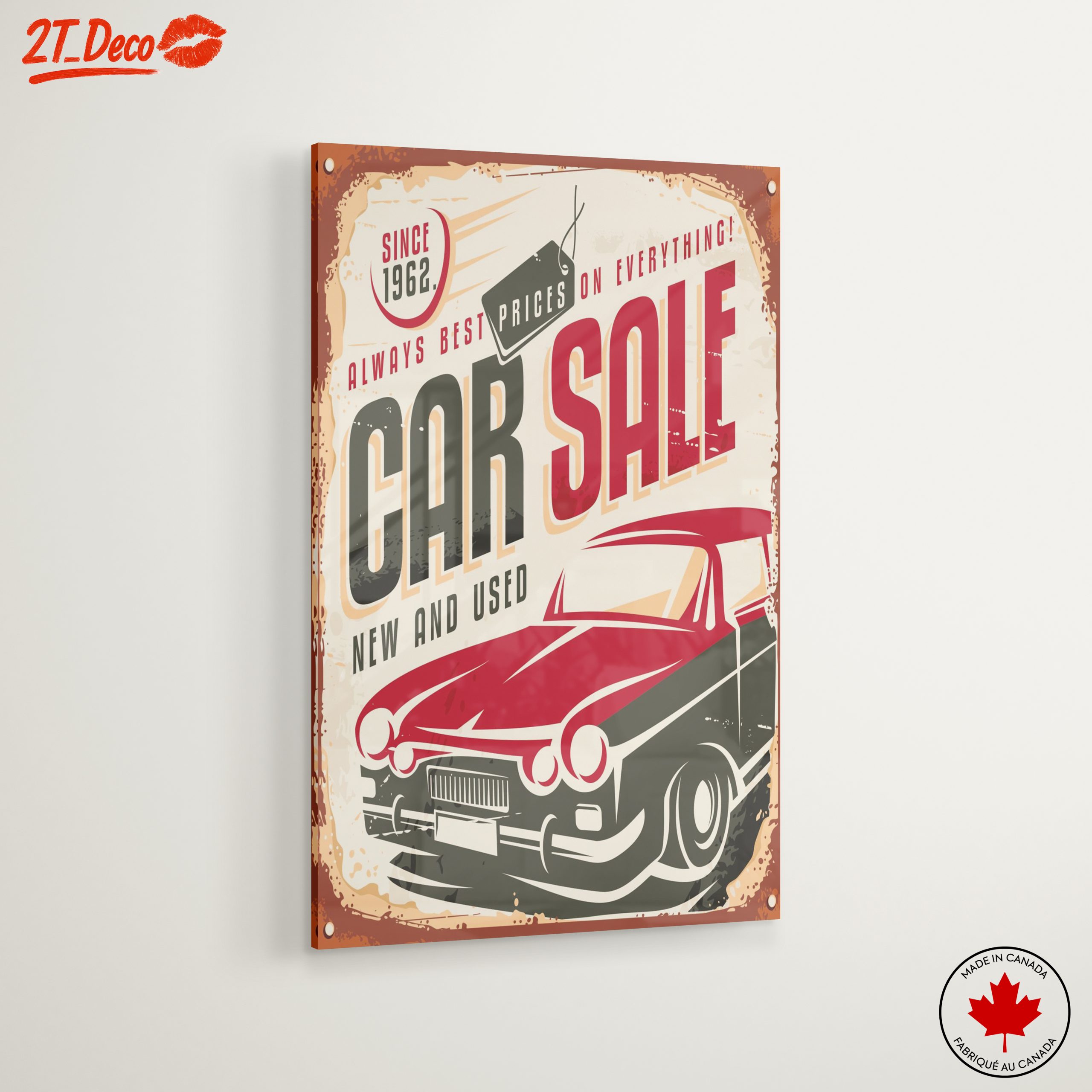 Retro Vintage Car Sale Advertisement Art - Image 6