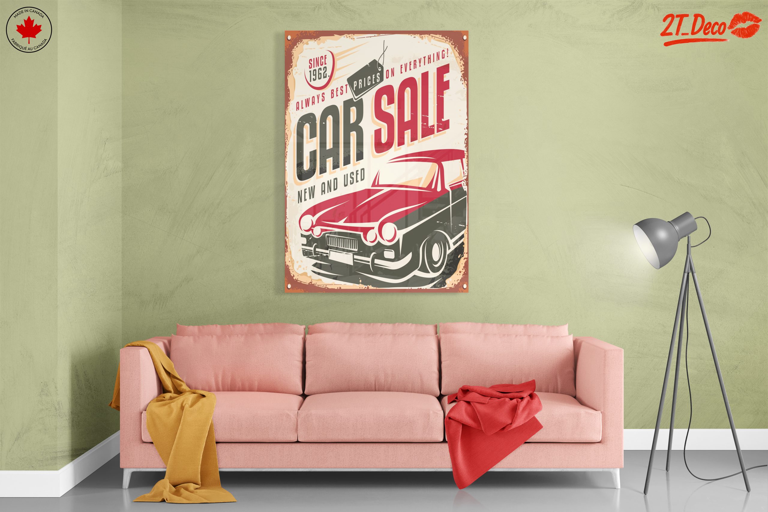 Retro Vintage Car Sale Advertisement Art - Image 7