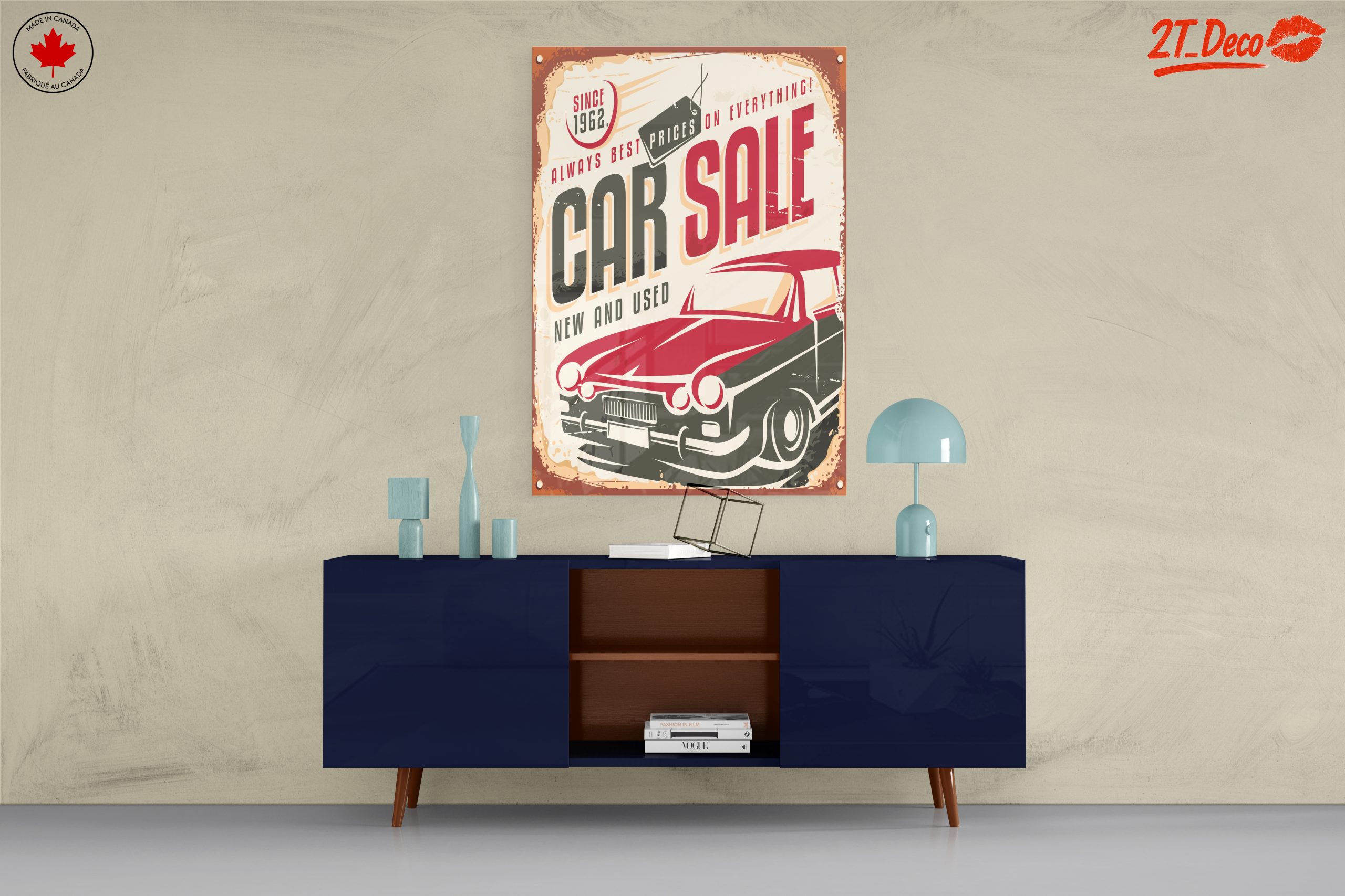 Retro Vintage Car Sale Advertisement Art - Image 8